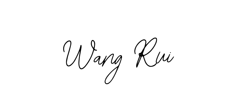 The best way (Bearetta-2O07w) to make a short signature is to pick only two or three words in your name. The name Wang Rui include a total of six letters. For converting this name. Wang Rui signature style 12 images and pictures png