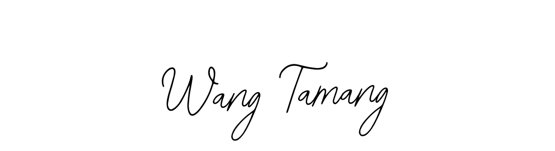 You should practise on your own different ways (Bearetta-2O07w) to write your name (Wang Tamang) in signature. don't let someone else do it for you. Wang Tamang signature style 12 images and pictures png