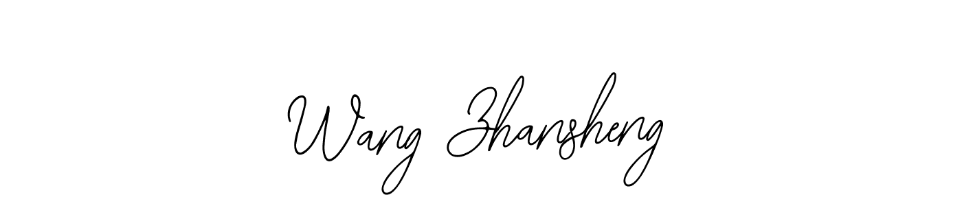 Design your own signature with our free online signature maker. With this signature software, you can create a handwritten (Bearetta-2O07w) signature for name Wang Zhansheng. Wang Zhansheng signature style 12 images and pictures png