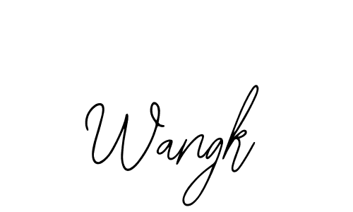 if you are searching for the best signature style for your name Wangk. so please give up your signature search. here we have designed multiple signature styles  using Bearetta-2O07w. Wangk signature style 12 images and pictures png