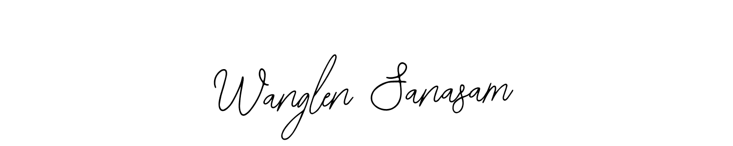 The best way (Bearetta-2O07w) to make a short signature is to pick only two or three words in your name. The name Wanglen Sanasam include a total of six letters. For converting this name. Wanglen Sanasam signature style 12 images and pictures png