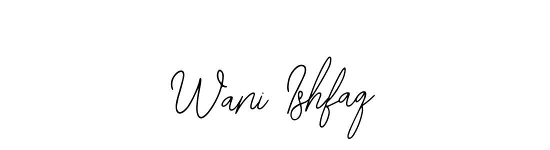 Use a signature maker to create a handwritten signature online. With this signature software, you can design (Bearetta-2O07w) your own signature for name Wani Ishfaq. Wani Ishfaq signature style 12 images and pictures png