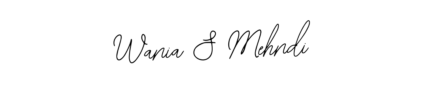 Bearetta-2O07w is a professional signature style that is perfect for those who want to add a touch of class to their signature. It is also a great choice for those who want to make their signature more unique. Get Wania S Mehndi name to fancy signature for free. Wania S Mehndi signature style 12 images and pictures png