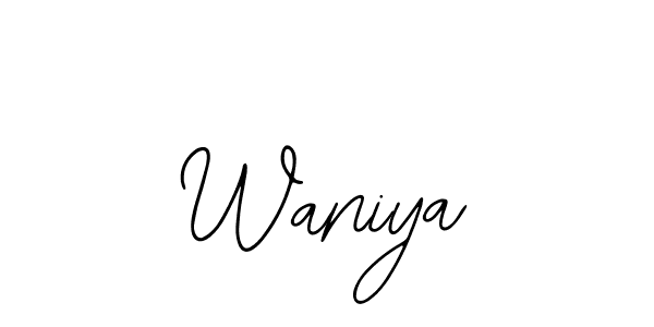 How to make Waniya signature? Bearetta-2O07w is a professional autograph style. Create handwritten signature for Waniya name. Waniya signature style 12 images and pictures png