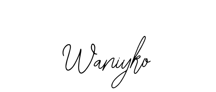 How to make Waniyko signature? Bearetta-2O07w is a professional autograph style. Create handwritten signature for Waniyko name. Waniyko signature style 12 images and pictures png