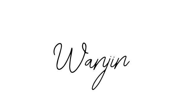 if you are searching for the best signature style for your name Wanjin. so please give up your signature search. here we have designed multiple signature styles  using Bearetta-2O07w. Wanjin signature style 12 images and pictures png