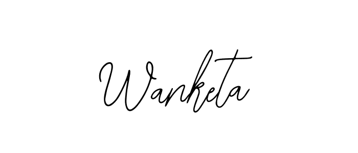 Use a signature maker to create a handwritten signature online. With this signature software, you can design (Bearetta-2O07w) your own signature for name Wanketa. Wanketa signature style 12 images and pictures png