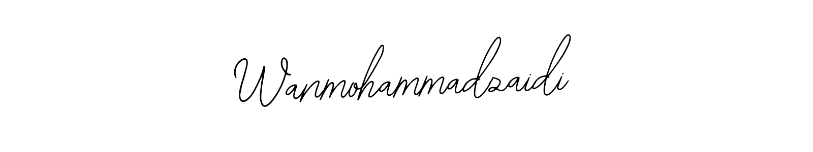 How to Draw Wanmohammadzaidi signature style? Bearetta-2O07w is a latest design signature styles for name Wanmohammadzaidi. Wanmohammadzaidi signature style 12 images and pictures png