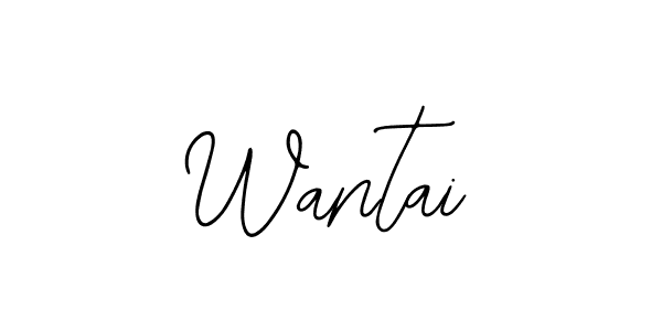 Use a signature maker to create a handwritten signature online. With this signature software, you can design (Bearetta-2O07w) your own signature for name Wantai. Wantai signature style 12 images and pictures png