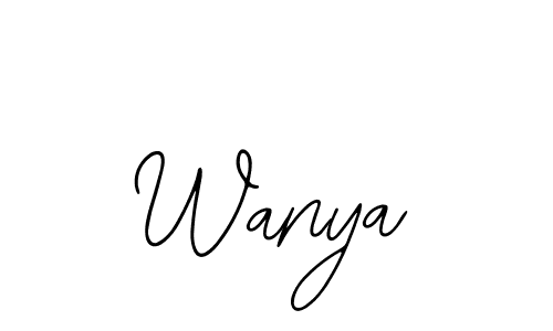 Use a signature maker to create a handwritten signature online. With this signature software, you can design (Bearetta-2O07w) your own signature for name Wanya. Wanya signature style 12 images and pictures png