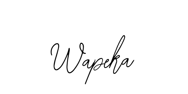 Make a beautiful signature design for name Wapeka. With this signature (Bearetta-2O07w) style, you can create a handwritten signature for free. Wapeka signature style 12 images and pictures png