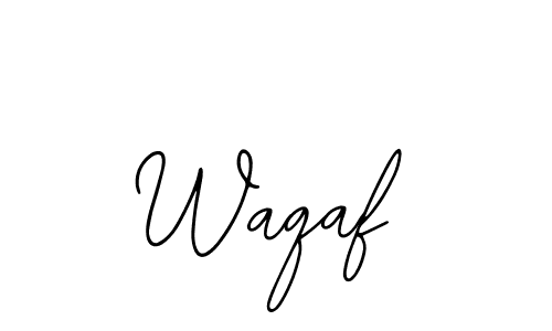 Use a signature maker to create a handwritten signature online. With this signature software, you can design (Bearetta-2O07w) your own signature for name Waqaf. Waqaf signature style 12 images and pictures png
