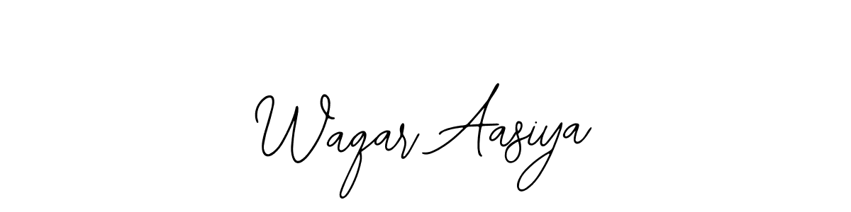 How to make Waqar Aasiya signature? Bearetta-2O07w is a professional autograph style. Create handwritten signature for Waqar Aasiya name. Waqar Aasiya signature style 12 images and pictures png