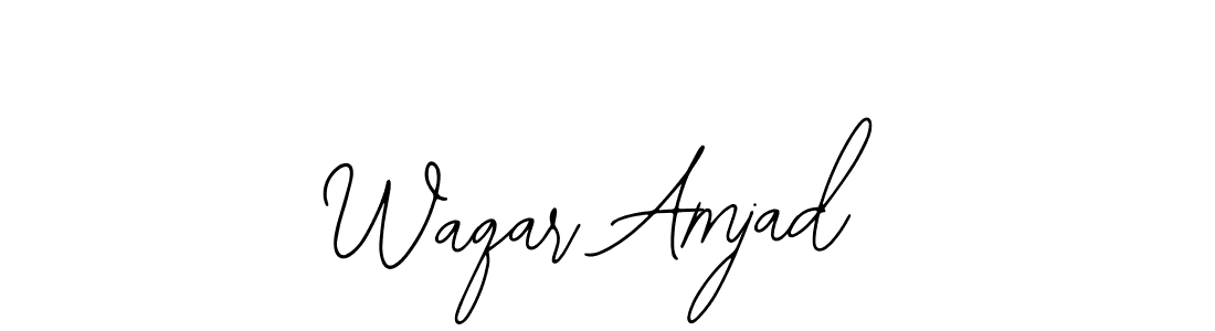 You should practise on your own different ways (Bearetta-2O07w) to write your name (Waqar Amjad) in signature. don't let someone else do it for you. Waqar Amjad signature style 12 images and pictures png