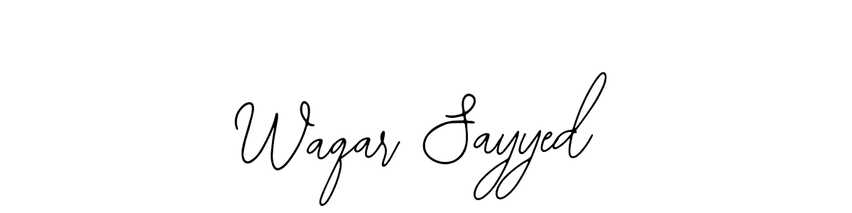 It looks lik you need a new signature style for name Waqar Sayyed. Design unique handwritten (Bearetta-2O07w) signature with our free signature maker in just a few clicks. Waqar Sayyed signature style 12 images and pictures png