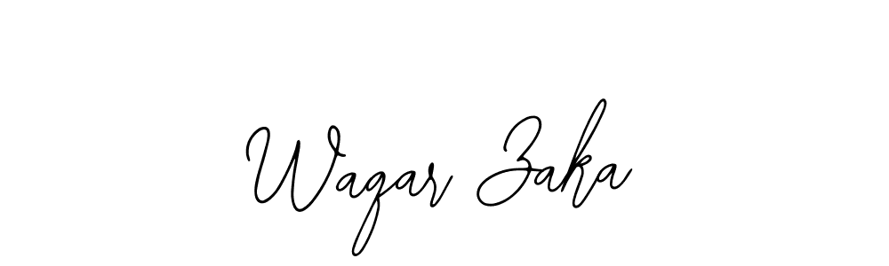 You should practise on your own different ways (Bearetta-2O07w) to write your name (Waqar Zaka) in signature. don't let someone else do it for you. Waqar Zaka signature style 12 images and pictures png