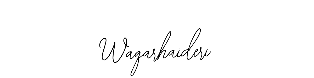 if you are searching for the best signature style for your name Waqarhaideri. so please give up your signature search. here we have designed multiple signature styles  using Bearetta-2O07w. Waqarhaideri signature style 12 images and pictures png