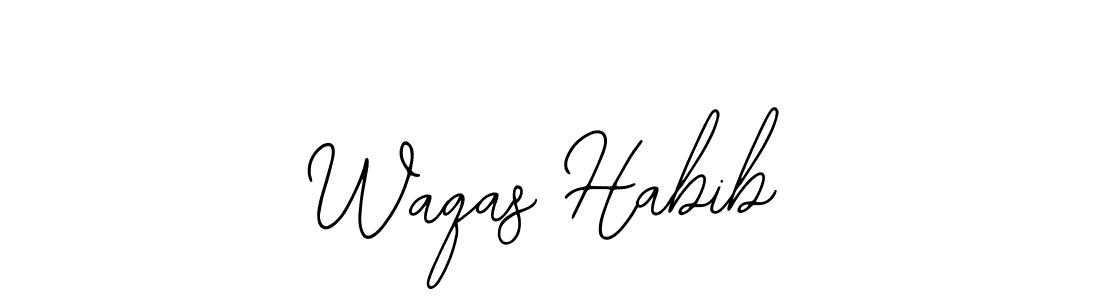 Bearetta-2O07w is a professional signature style that is perfect for those who want to add a touch of class to their signature. It is also a great choice for those who want to make their signature more unique. Get Waqas Habib name to fancy signature for free. Waqas Habib signature style 12 images and pictures png