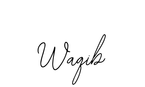 Use a signature maker to create a handwritten signature online. With this signature software, you can design (Bearetta-2O07w) your own signature for name Waqib. Waqib signature style 12 images and pictures png