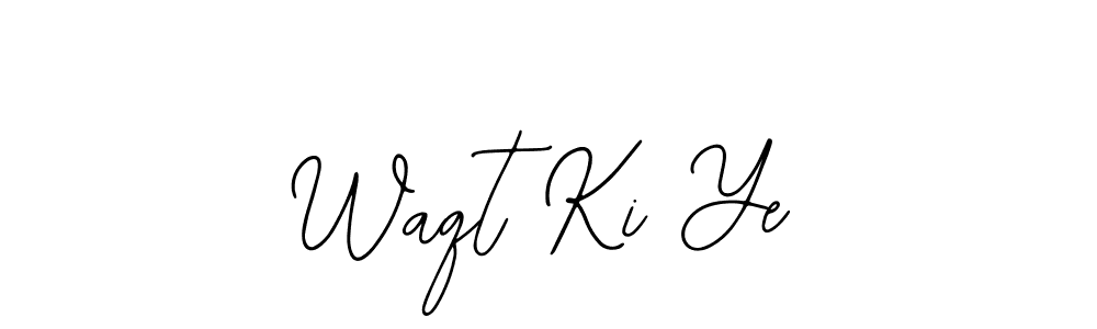 The best way (Bearetta-2O07w) to make a short signature is to pick only two or three words in your name. The name Waqt Ki Ye include a total of six letters. For converting this name. Waqt Ki Ye signature style 12 images and pictures png