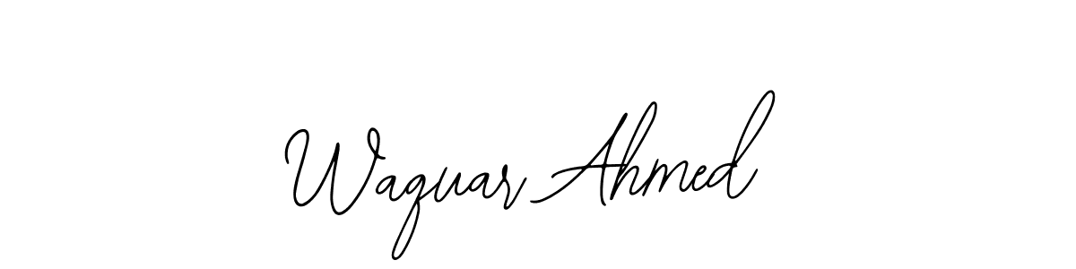 How to Draw Waquar Ahmed signature style? Bearetta-2O07w is a latest design signature styles for name Waquar Ahmed. Waquar Ahmed signature style 12 images and pictures png