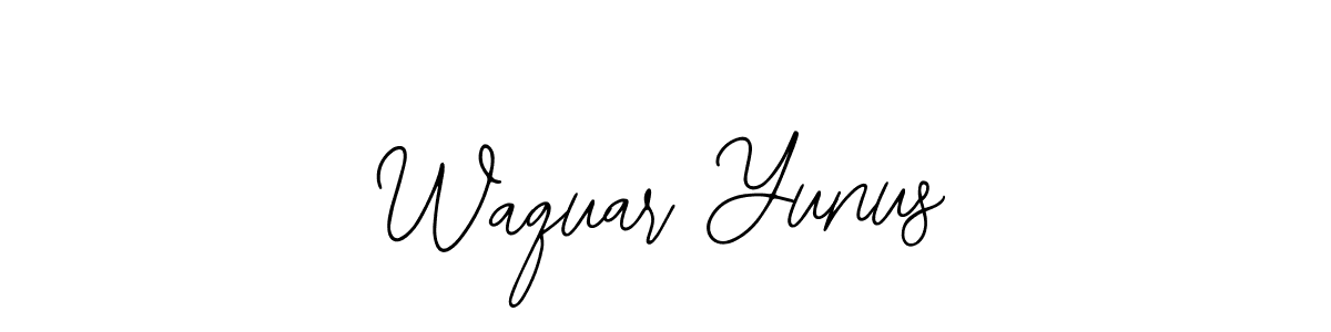 Waquar Yunus stylish signature style. Best Handwritten Sign (Bearetta-2O07w) for my name. Handwritten Signature Collection Ideas for my name Waquar Yunus. Waquar Yunus signature style 12 images and pictures png