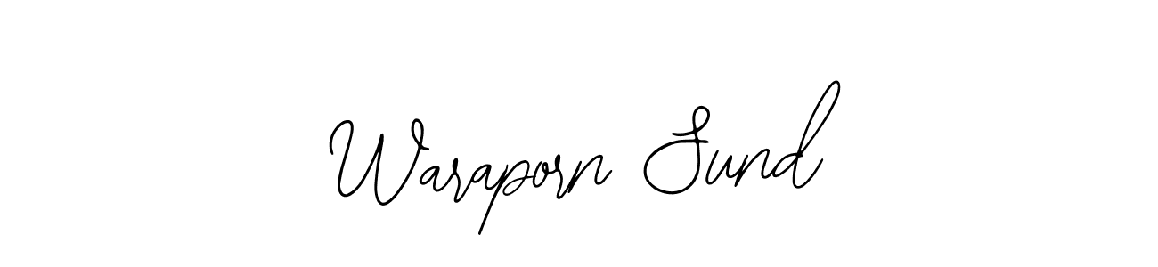 Create a beautiful signature design for name Waraporn Sund. With this signature (Bearetta-2O07w) fonts, you can make a handwritten signature for free. Waraporn Sund signature style 12 images and pictures png