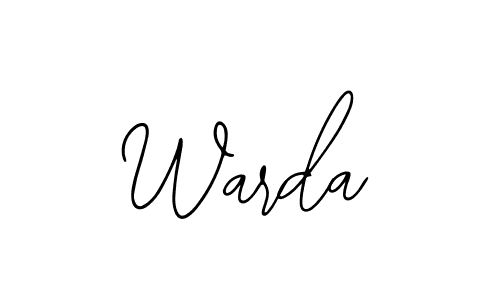 Use a signature maker to create a handwritten signature online. With this signature software, you can design (Bearetta-2O07w) your own signature for name Warda. Warda signature style 12 images and pictures png