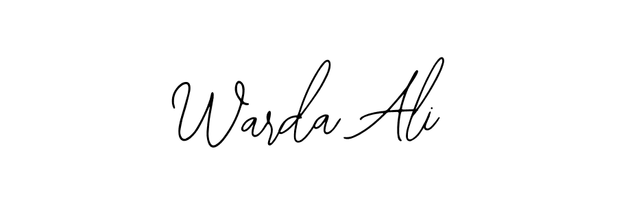 You should practise on your own different ways (Bearetta-2O07w) to write your name (Warda Ali) in signature. don't let someone else do it for you. Warda Ali signature style 12 images and pictures png