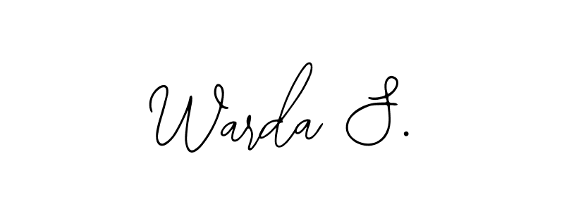 The best way (Bearetta-2O07w) to make a short signature is to pick only two or three words in your name. The name Warda S. include a total of six letters. For converting this name. Warda S. signature style 12 images and pictures png