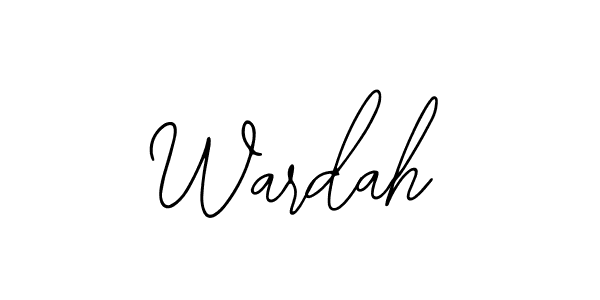 Design your own signature with our free online signature maker. With this signature software, you can create a handwritten (Bearetta-2O07w) signature for name Wardah. Wardah signature style 12 images and pictures png