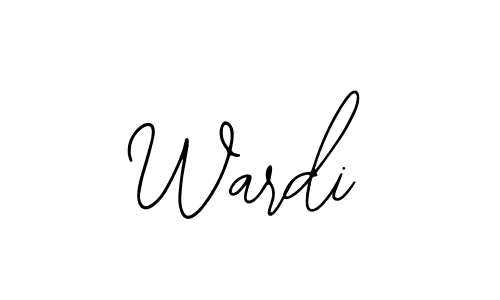 How to make Wardi signature? Bearetta-2O07w is a professional autograph style. Create handwritten signature for Wardi name. Wardi signature style 12 images and pictures png