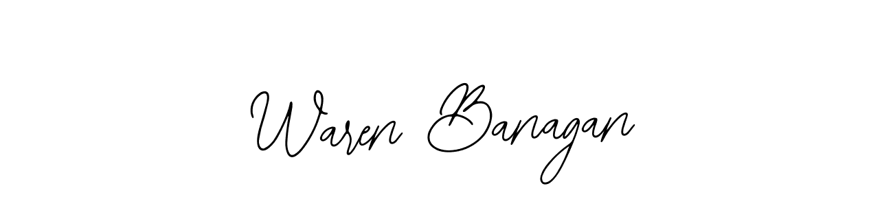 Waren Banagan stylish signature style. Best Handwritten Sign (Bearetta-2O07w) for my name. Handwritten Signature Collection Ideas for my name Waren Banagan. Waren Banagan signature style 12 images and pictures png