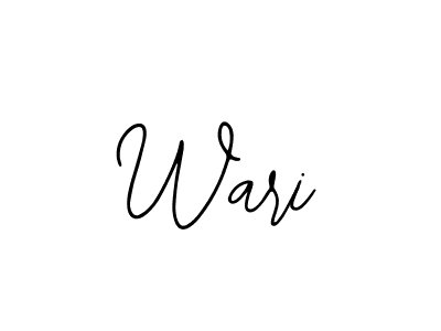 You should practise on your own different ways (Bearetta-2O07w) to write your name (Wari) in signature. don't let someone else do it for you. Wari signature style 12 images and pictures png