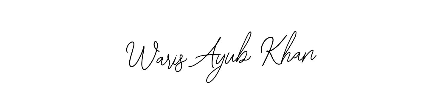 Similarly Bearetta-2O07w is the best handwritten signature design. Signature creator online .You can use it as an online autograph creator for name Waris Ayub Khan. Waris Ayub Khan signature style 12 images and pictures png