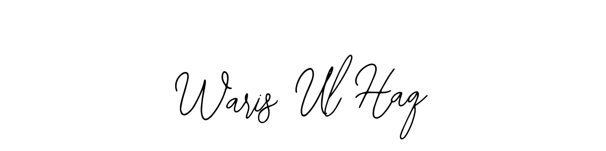 How to make Waris Ul Haq name signature. Use Bearetta-2O07w style for creating short signs online. This is the latest handwritten sign. Waris Ul Haq signature style 12 images and pictures png