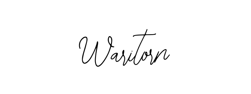 How to make Waritorn name signature. Use Bearetta-2O07w style for creating short signs online. This is the latest handwritten sign. Waritorn signature style 12 images and pictures png