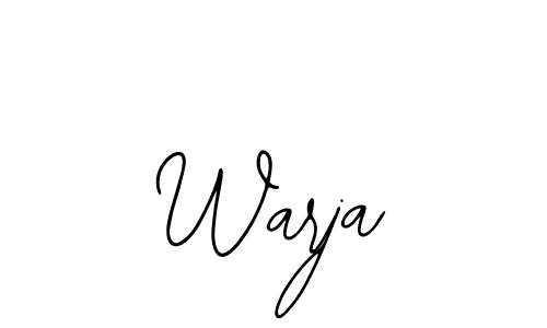 How to make Warja signature? Bearetta-2O07w is a professional autograph style. Create handwritten signature for Warja name. Warja signature style 12 images and pictures png