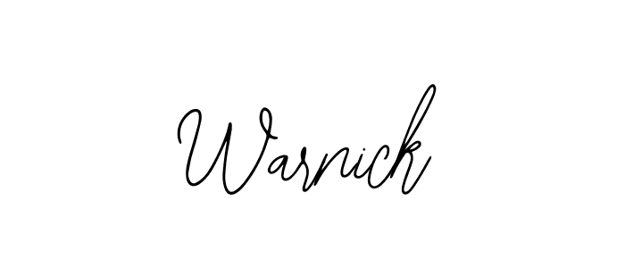 How to make Warnick name signature. Use Bearetta-2O07w style for creating short signs online. This is the latest handwritten sign. Warnick signature style 12 images and pictures png