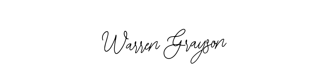 How to make Warren Grayson name signature. Use Bearetta-2O07w style for creating short signs online. This is the latest handwritten sign. Warren Grayson signature style 12 images and pictures png