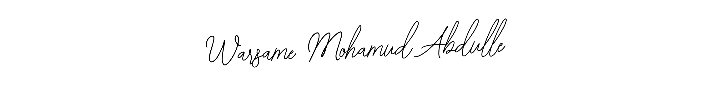 Similarly Bearetta-2O07w is the best handwritten signature design. Signature creator online .You can use it as an online autograph creator for name Warsame Mohamud Abdulle. Warsame Mohamud Abdulle signature style 12 images and pictures png