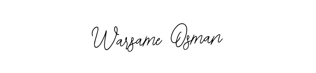 Make a beautiful signature design for name Warsame Osman. With this signature (Bearetta-2O07w) style, you can create a handwritten signature for free. Warsame Osman signature style 12 images and pictures png