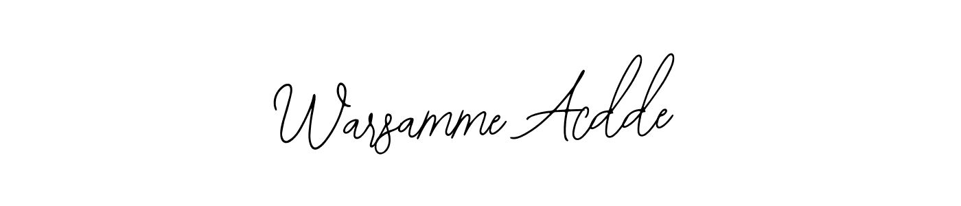Make a beautiful signature design for name Warsamme Acdde. Use this online signature maker to create a handwritten signature for free. Warsamme Acdde signature style 12 images and pictures png