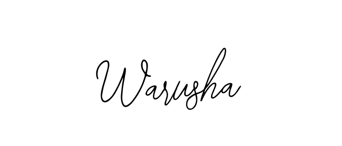 How to make Warusha signature? Bearetta-2O07w is a professional autograph style. Create handwritten signature for Warusha name. Warusha signature style 12 images and pictures png