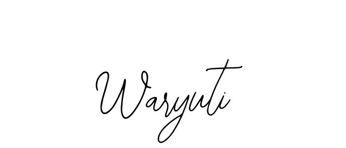 You should practise on your own different ways (Bearetta-2O07w) to write your name (Waryuti) in signature. don't let someone else do it for you. Waryuti signature style 12 images and pictures png