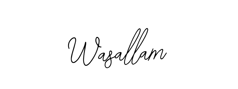 Make a beautiful signature design for name Wasallam. Use this online signature maker to create a handwritten signature for free. Wasallam signature style 12 images and pictures png