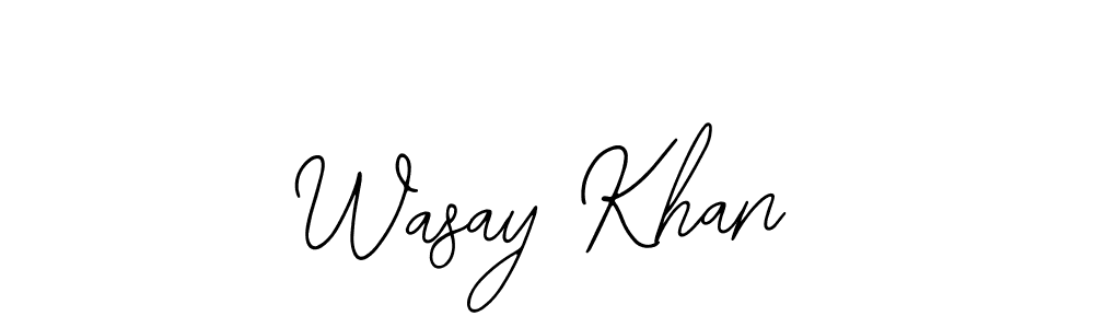 Also You can easily find your signature by using the search form. We will create Wasay Khan name handwritten signature images for you free of cost using Bearetta-2O07w sign style. Wasay Khan signature style 12 images and pictures png