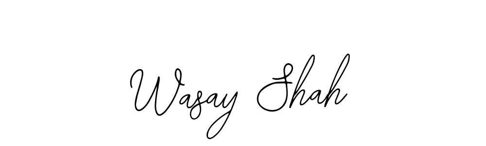 Bearetta-2O07w is a professional signature style that is perfect for those who want to add a touch of class to their signature. It is also a great choice for those who want to make their signature more unique. Get Wasay Shah name to fancy signature for free. Wasay Shah signature style 12 images and pictures png