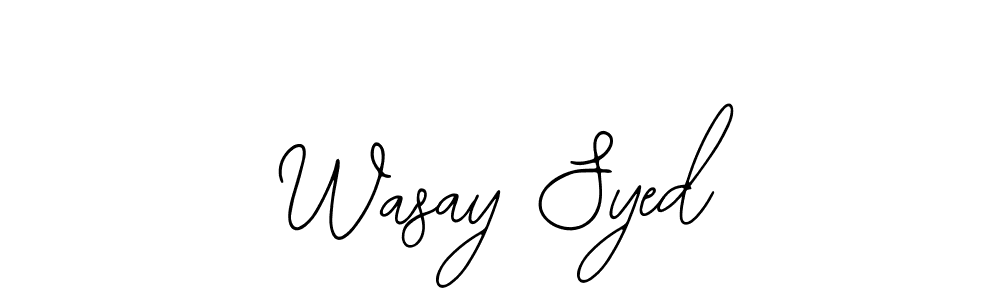 Bearetta-2O07w is a professional signature style that is perfect for those who want to add a touch of class to their signature. It is also a great choice for those who want to make their signature more unique. Get Wasay Syed name to fancy signature for free. Wasay Syed signature style 12 images and pictures png