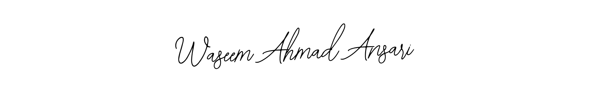 How to make Waseem Ahmad Ansari name signature. Use Bearetta-2O07w style for creating short signs online. This is the latest handwritten sign. Waseem Ahmad Ansari signature style 12 images and pictures png